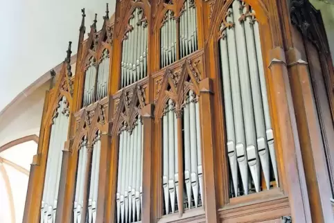 Die historische Stiehr-Orgel in der St. Georgs Kirche.