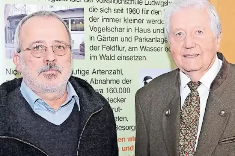 Vogelschützer: Klaus Eisele und Franz Stalla (rechts).