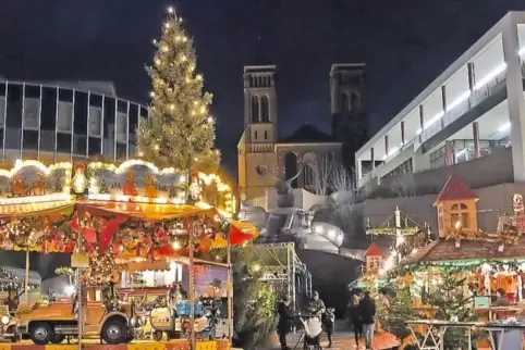 Auf dem Schlossplatz dreht sich wieder ein Karussell.