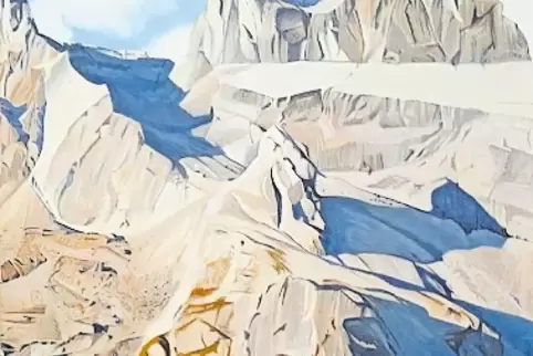 „Türme aus Stein und Licht“: Öl auf Leinwand (2017) von Malfatti.
