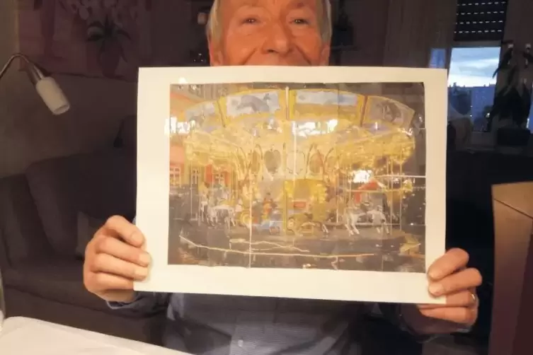Mit Enkel Leon Papp die Puzzleteile gesammelt und zum Bild zusammengef&uuml;gt: Andreas Kirchner aus Neustadt.