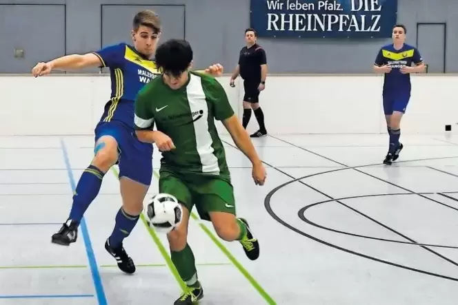 Für Bali Avdijai (grünes Trikot) und Großkarlbach war nach der Vorrunde Endstation. Yannick Busljeta und der SC Bobenheim Roxhei