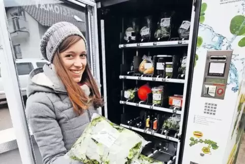 Frische zählt: Spätestens nach drei Tagen wird der Automat komplett neu befüllt.