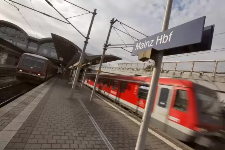 Der Mainzer Hauptbahnhof wurde am Samstagmittag gesperrt. Foto: DPA