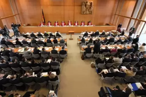 Der Erste Senat des Bundesverfassungsgerichts.  Foto: dpa