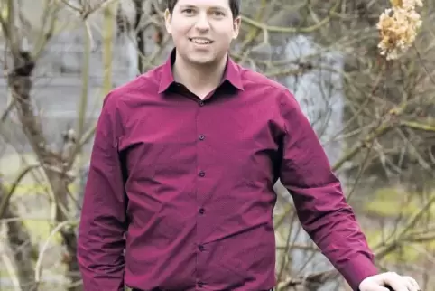 Im heimischen Garten in Dudenhofen: Sebastian Körner.