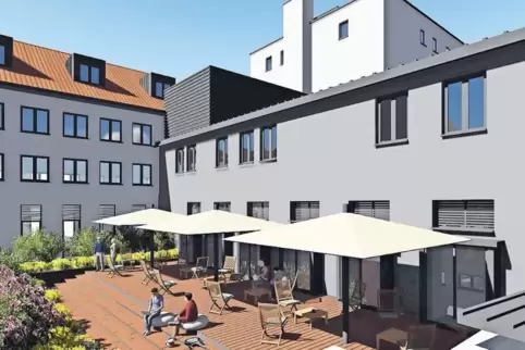 So soll sie aussehen, die Jugendherberge in der ehemaligen Hauptpost. Im früheren Posthof ist ein Freisitz geplant.