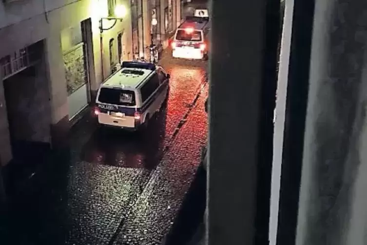 Keine &Uuml;bung: Der Einsatz in der Landauer Marktstra&szlig;e.