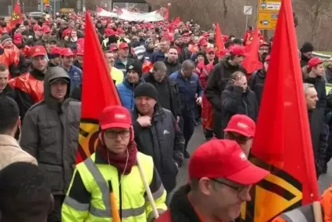 IG-Metall-Demo in Wörth. Foto: Van