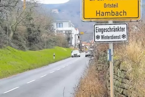 Nicht sehr einladend, sagen die Experten: der Ortseingang in der Mittelhambacher Straße.