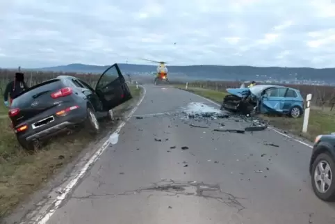 Auch ein Rettungshubschrauber war im Einsatz. Foto: Polizei