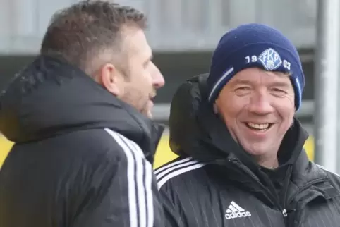 Machen weiter: FKP-Chefcoach Peter Tretter (rechts) und sein Co-Trainer Jens Schaufler.  Foto: Seebald