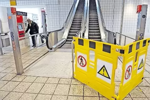 Die Treppe hinauf zum Gleis 1 ist störungsanfällig.