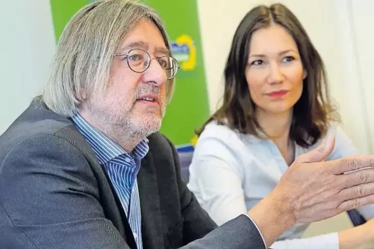 Das Grüne Duo: Fraktionschef Braun und Ministerin Spiegel.