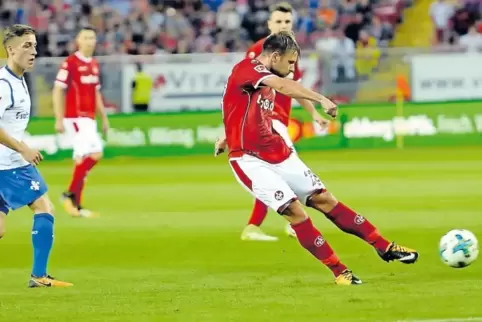 Sein einziges Tor in dieser Saison: Beim 1:1 im Hinrundenspiel gegen Darmstadt 98 gelang Daniel Halfar der Führungstreffer der L