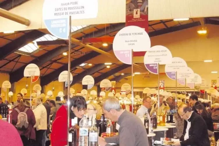 Reihenweise Winzerbetriebe: Weinmesse in Straßburg.
