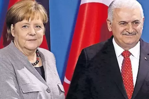 Trafen sich in Berlin: Kanzlerin Merkel und der türkische Ministerpräsident Yildirim.