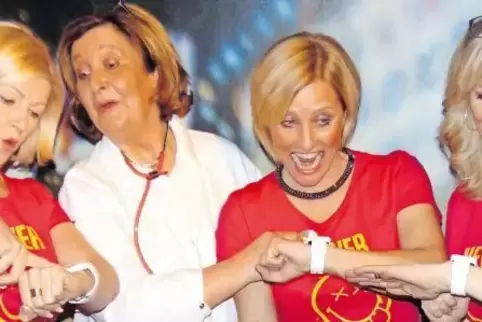 Probe mit „Babbelwatch“ (von links): Die „Diedos“ Sonja Hahn, Doris Köppner, Annette Könnel und Linda Panter.