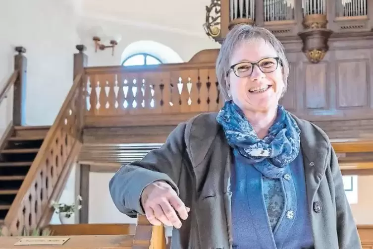 Pfarrerin Regine Urbatzka hat sich an ihrer neuen Wirkungsstätte, dem protestantischen Pfarramt in Spesbach, schon recht gut ein