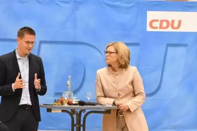 Johannes Steiniger auf einer CDU-Veranstaltung mit Julia Klöckner im Dürkheimer Haus. Archivfoto: Franck