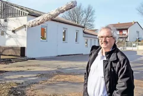 Am Turnerheim des TV Morlautern ist der Kerwestrauß nicht zu übersehen. Am letzten Wochenende im August wird das Fest gefeiert. 