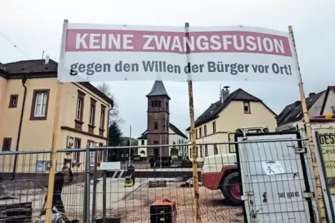 Mit einem Transparent hat die BI Pro Annweiler schon einmal demontriert.