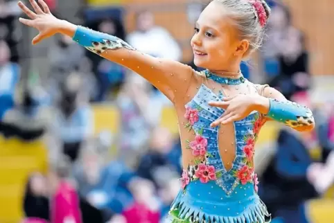 VT-Gymnastin Jana Brandt erreichte in der Kinder-Leistungsklasse 9 am Ende den zwölften Platz.