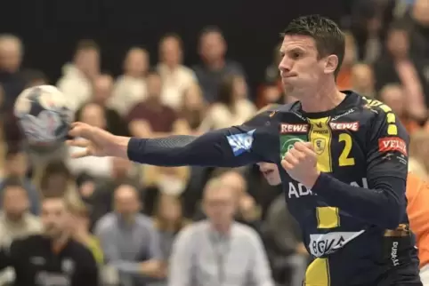 Eine Art Endspiel: Andy Schmid vor der Partie gegen Leipzig. Foto: KUNZ