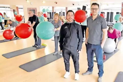 Die neuen Leiter der Ergo-Fitnessworld Christoffer Lorett (links) und Denis Hermann.