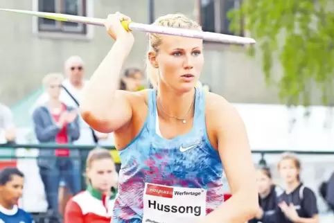 Speerwerferin Christin Hussong (hier bei den Halleschen Werfertagen im Mai 2017) möchte am liebsten gleich im ersten Saisonwettk