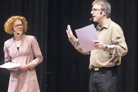 Ernteten kräftigen Applaus im Haus Gylnheim: Kerstin Bachtler und Bodo Redner.