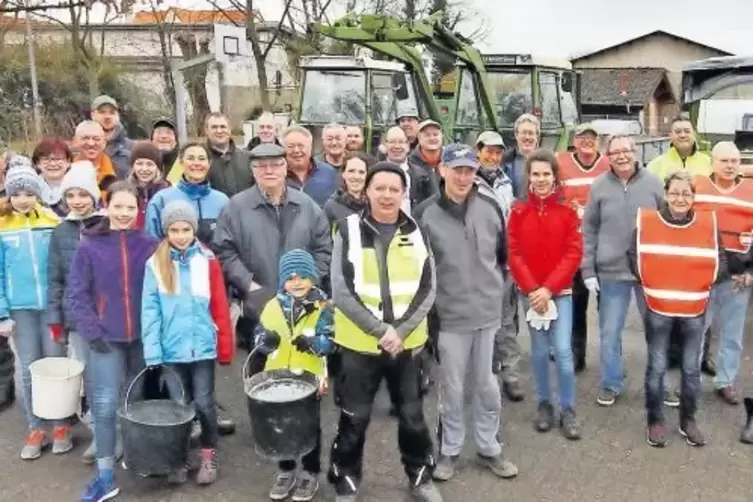 In Schwegenheim waren ebenfalls viele Helfer unterwegs.