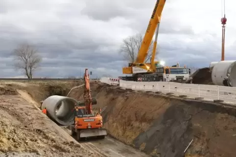 Baustelle der Umgehungsstraße 271 (hier bei Dackenheim). Foto: ABF 