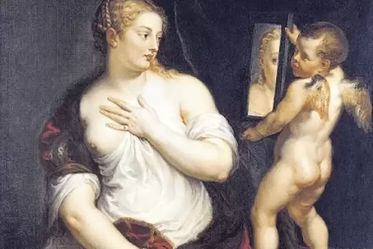 Auf Tizian verweisend: „Venus und Cupido“ aus dem Museo Thyssen-Bornemisza.