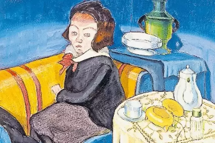 Beruhigter Stil: „Mädchen am Tisch“, 1922.