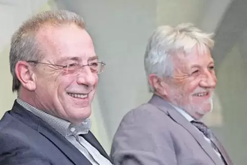 Im Redaktionsgespräch: Olaf Gouasé (links) und Hermann Bohrer.