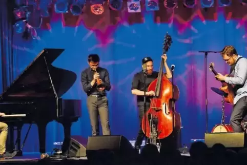 Gewinner des Deutschen Jazzpreises: der Trompeter Vincent Eberle und sein Quintett bei ihrem Auftritt in der Alten Feuerwache.
