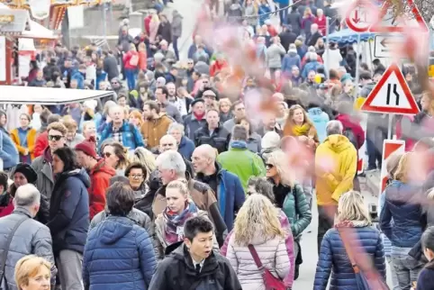 Das Gimmeldinger Mandelblütenfest ist und bleibt ein echter Magnet: Nachdem es am Samstag mit rund 8000 Besuchern noch überschau