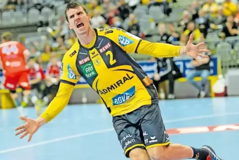 Morgen will er wieder jubeln: Andy Schmid, der Löwen-Kapitän.