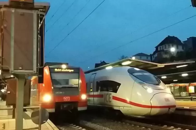 Die Fahrgäste wurden in Neustadt gebeten, den Zug zu verlassen. Foto: Holler 