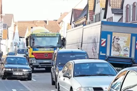 Parkbuchten, die in Bellheim angeblich den Verkehrsfluss stören, ärgern BI-Mitglieder ebenso wie Lastwagen, die wegen des Nachtf
