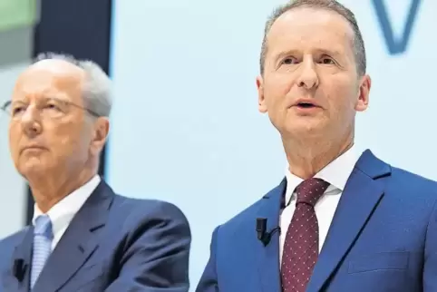 Zwei gebürtige Österreicher an der VW-Konzernspitze (von links:) Aufsichtsratschef Hans Dieter Pötsch und der neue Vorstandsvors