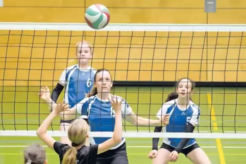 Voll konzentriert (von links): Heiligensteins Lili Palenczat, Hanna Thiry und Greta Vogel .