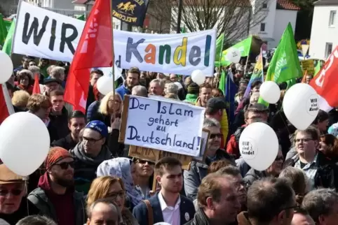 Die „Wir sind Kandel“-Demonstration am 24. März. Foto: DPA