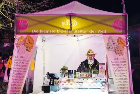 Beim Rosa Burgfest auf der Burg Landeck oberhalb von Klingenmünster war Harald Potsch vergangenes Jahr mit seiner „Eizmanufaktur