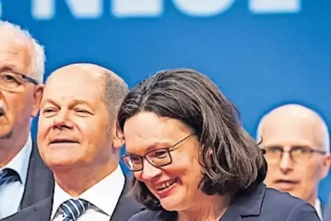 Geschafft: Andrea Nahles nach ihrer Wahl.
