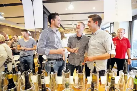 Die besten drei Jungwinzer 2018 (von links): Mathias Wolf, Niko Leonhard und Georg Diehl.