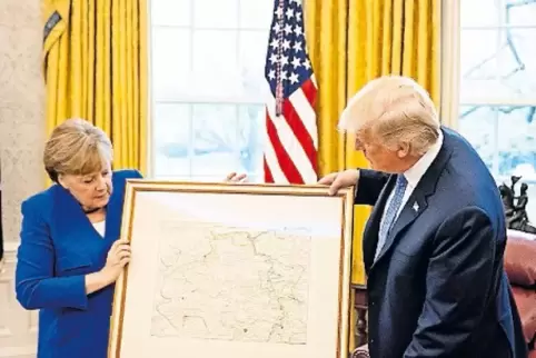 Eine Karte der Region hat er jetzt: US-Präsident Donald Trump.