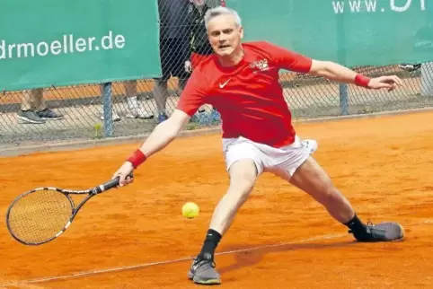 Punktet in Einzel und Doppel gegen Bad Dürkheim: Bernd Helmig von WR Speyers Oberliga-Herren 50.