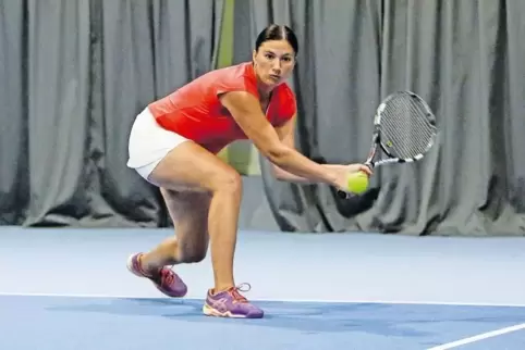 Ließ sich vom Umzug in die Halle nicht verunsichern: Klara Hladka vom TC Rot-Weiß Kaiserslautern gewann 6:0, 6:0 gegen Liliana D
